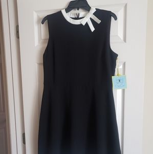 CeCe black and white dress